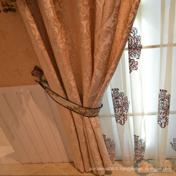 2015 vente chaude de dentelle royale et modèle rideau décoratif double couche